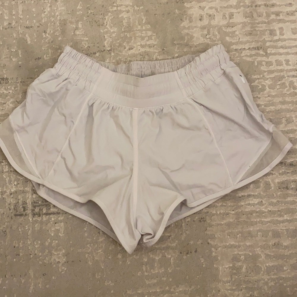 white, size 4 lululemon shorts